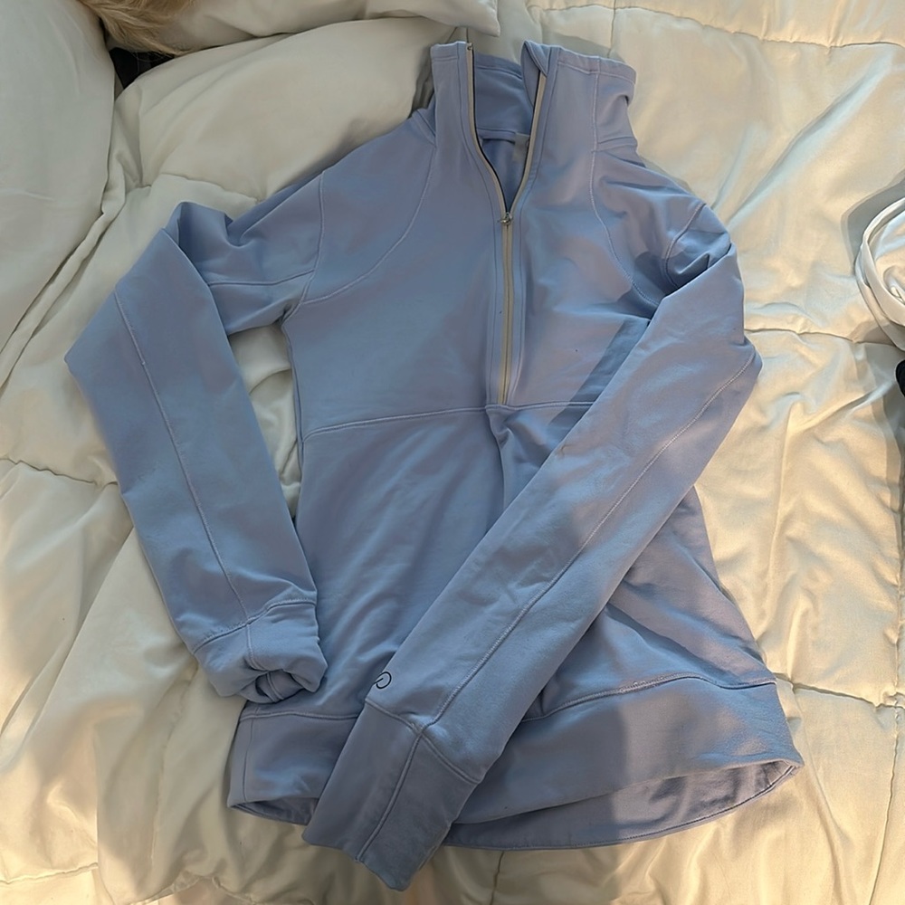 Light blue athletic jacket